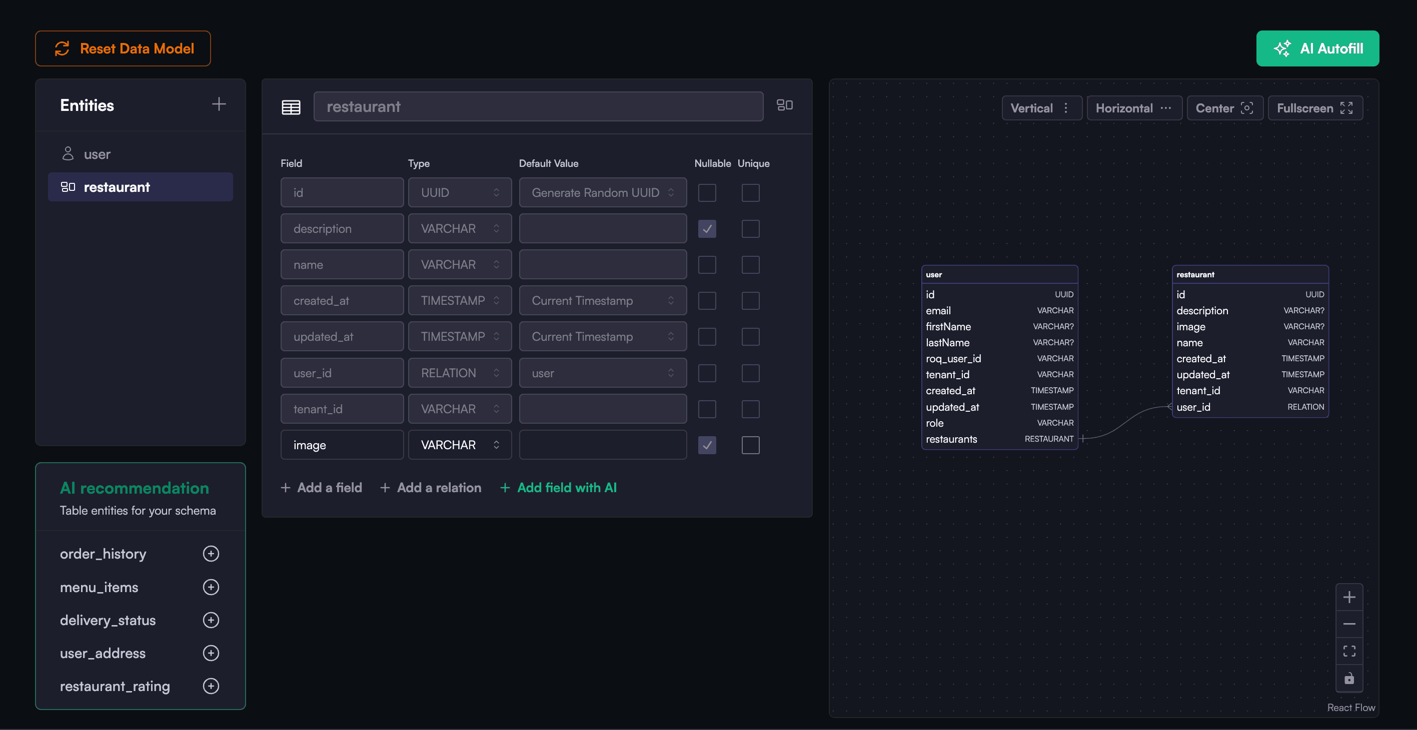 schema editor example